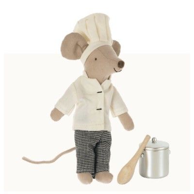 Maileg Chef Mouse med kjele i gruppen Barn og foreldre / Barnerommet / Barneromsinnredning / Dekorasjon / Dekorasjon hos Kpbarnvagn (16-1782-00)