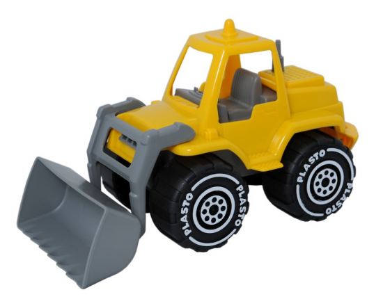 Plasto Traktor med frontlaster 23 cm i gruppen Leker / Leker fra 3 r / Utendrs / Sand- og strandleker hos Kpbarnvagn (1623000BOX)