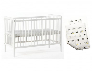 PAKET Mia spj�ls�ng VIT inkl. madrass, kudde & t�cke, spj�lskydd & p�slakanset Zebra