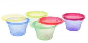 Sm�burkar med lock, 6-pack