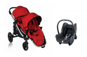 Baby Jogger City Select 2012 inkl syskonsits, adapter och Maxi Cosi Babyskydd