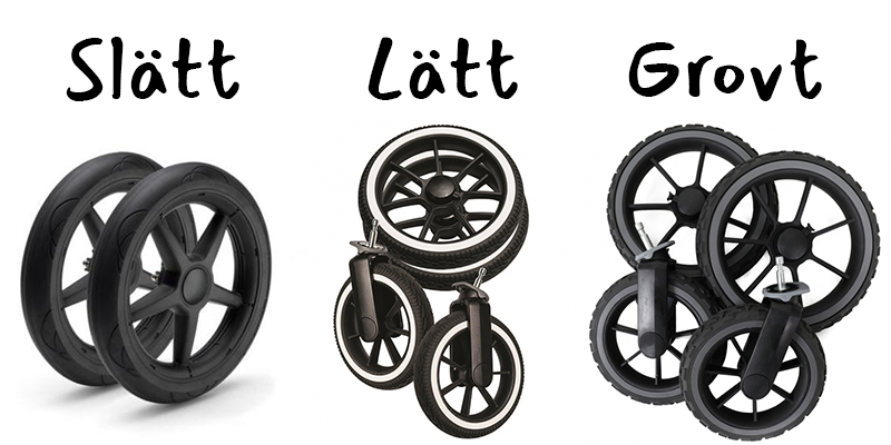olika barnvagnshjul