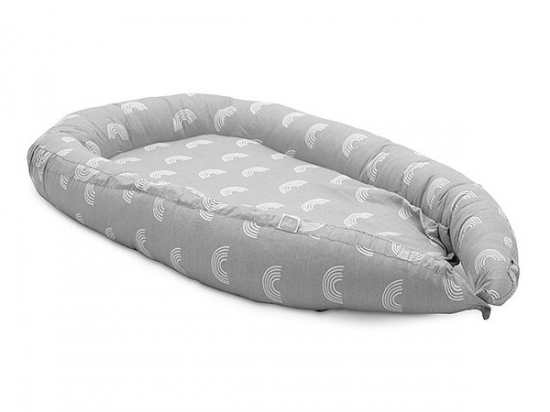 Jollein Babynest Rainbow Storm Grey i gruppen Barn & Frlder / Barnrum  / Babynest hos Kpbarnvagn (046-001-65290)