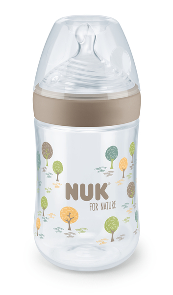 NUK for Nature Temperature Control Bottle Silicon 260ml i gruppen Barn & Förälder / Äta & dricka / Nappflaskor & muggar hos Köpbarnvagn (10216038)