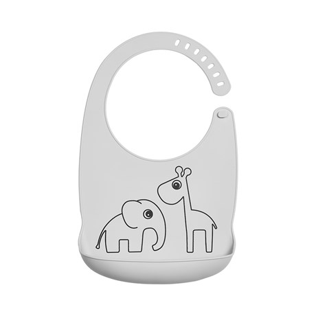 Done By Deer Haklapp Silikon Deer Friends Grey i gruppen Barn & Frlder / ta & dricka / Haklappar hos Kpbarnvagn (1309895)
