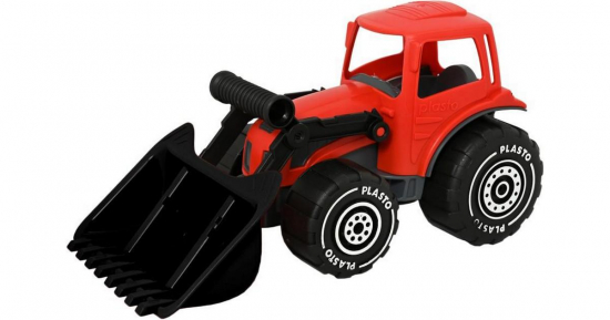  Plasto Traktor med frontlastare Röd 32 cm