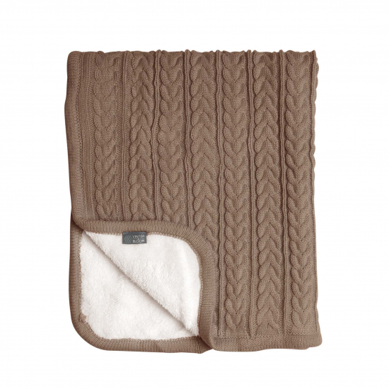 Vinter & Bloom Stickad Filt Cuddly Almond Beige