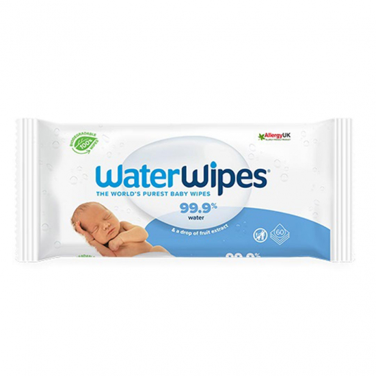 WaterWipes Biodegradable BabyWipes 60 pack