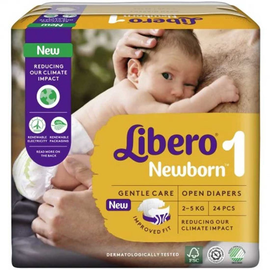 Libero Blöjor Newborn 2-5 kg i gruppen Barn & Förälder / Omvårdnad & Hygien / Omvårdnad hos Köpbarnvagn (7322540687736)