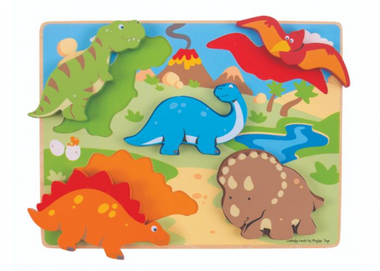 Bigjigs Chunky Lift Out Puzzle Dinosaurs