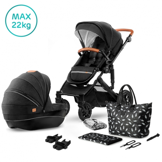 Kinderkraft Prime 2-in-1 Duovagn inkl tillbehr Black i gruppen Barnvagnar  / Varumrken / Kinderkraft hos Kpbarnvagn (KKWPRIMBKMB200)