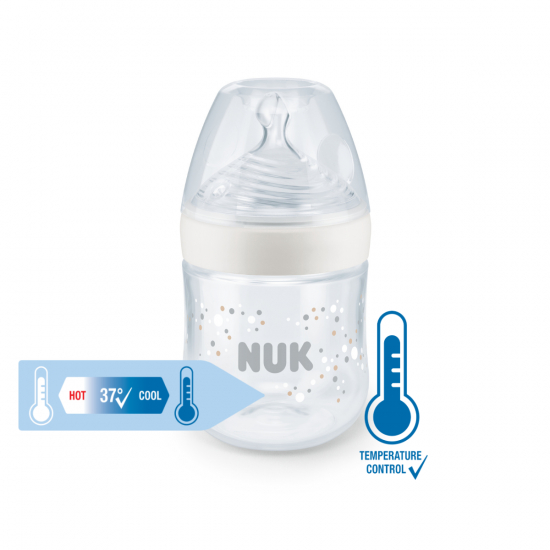 NUK Nature Sense Nappflaska 0-6 mn 150 ml Vit i gruppen Barn & Frlder / ta & dricka / Nappflaskor & muggar hos Kpbarnvagn (N743017)
