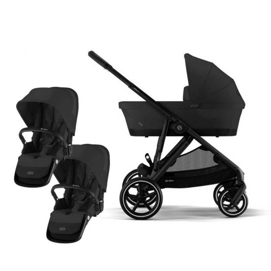 Cybex Gazelle S Syskonvagn Deep Black/Black i gruppen Barnvagnar  / Varumrken / Cybex / Cybex Gazelle S hos Kpbarnvagn (Pktcygs1)