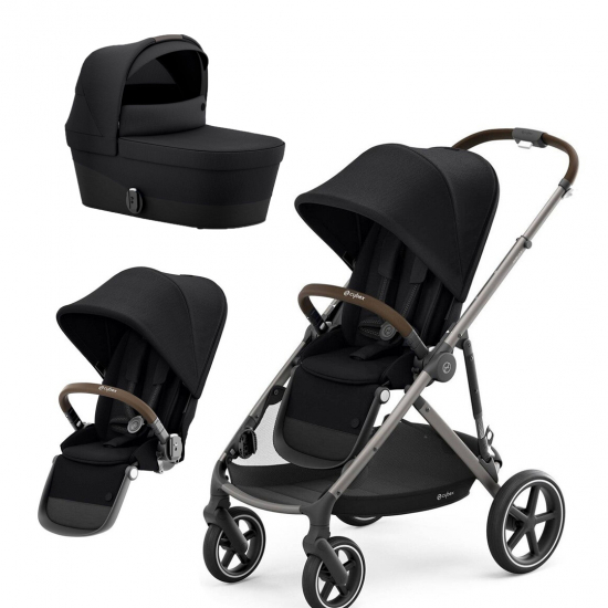 Cybex Gazelle S Syskonvagn Taupe Deep Black i gruppen Barnvagnar  / Varumrken / Cybex / Cybex Gazelle S hos Kpbarnvagn (Pktcygs2)