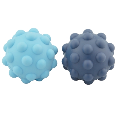  Tiny Tot Sensory Silicone Fidget Small Balls - Blue