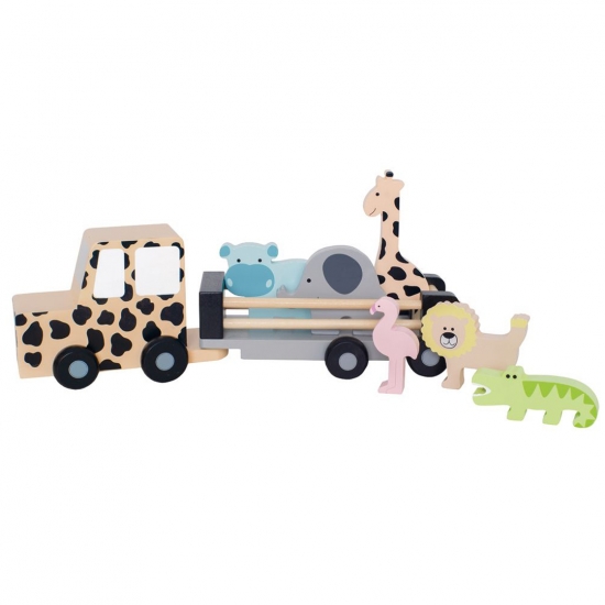 Jabadabado Safarijeep med djur i gruppen Leksaker / Leksaker frn 2 r / Bygga & stapla hos Kpbarnvagn (W7171)