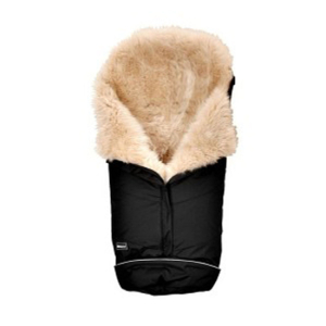 BOZZ Åkpåse Small Lammskinn Långhårig Svart Nappa