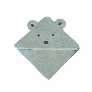 Mini Dreams badcape teddy Bear grön