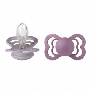 Bibs Silikon napp Supreme 2-pack 0-6 mån Dusky Lilac/ Heather