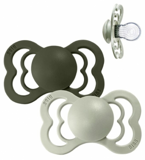 Bibs Silikon napp Supreme 2-pack 6-18 mån Sage/Hunter Green