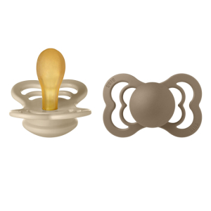 Bibs Napp Supreme Latex 2-pack 6-18 mån Vanilla/Dark Oak