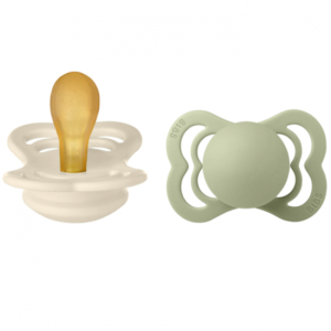 Bibs Napp Supreme Latex 2-pack 6-18 mån Ivory/Sage