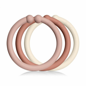 BIBS Ringar 12-Pack Blush/Woodchuck/Ivory