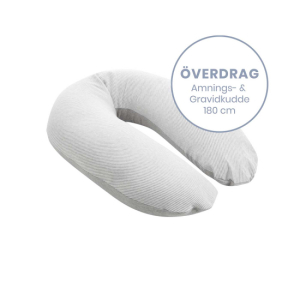 Doomoo Överdrag Amning & Gravidkudde Randig Grå