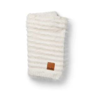 Elodie Furry Stickad Filt Vanilla White