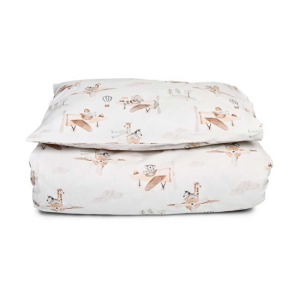 Mini Dreams Påslakanset Vagn/vagga Flying Friends Vit