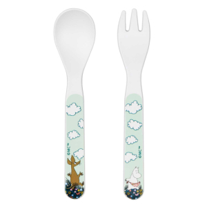 Mumin Äng Sked och Gaffel Grön