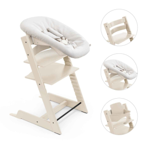 Stokke Tripp Trapp stol + Bygel + Newborn Set Vanilla White
