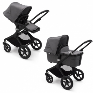 Bugaboo Fox2 Black/Grey Melange Duovagn