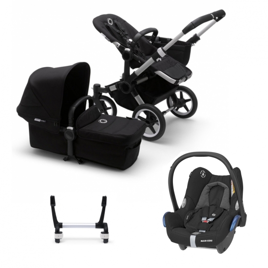 Paketpris! Bugaboo Donkey 3 Mono + Maxi Cosi Cabriofix & Adapte