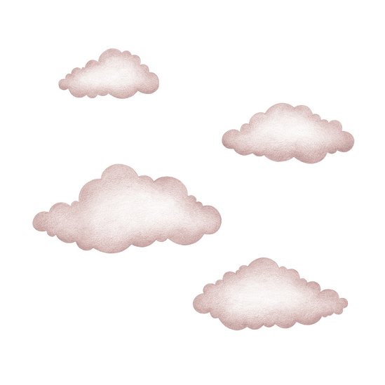 Stickstay Väggdekor Clouds Pink i gruppen Barn & Förälder / Barnrum  / Inredning / Dekoration / Utsmyckning hos Köpbarnvagn (stickst_pink_clouds)