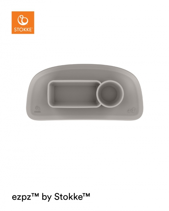 Stokke EZPZ Underlägg och tallrik silikon Grå Stokke EZPZ Underlägg och tallrik silikon Grå