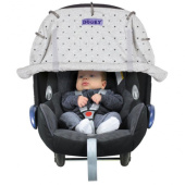 Dooky Solskydd för barnvagn-babyskydd Grå krona