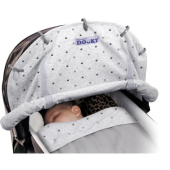 Dooky Solskydd för barnvagn/babyskydd Grå krona