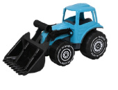 Plasto Traktor med frontlastare Blå 32 cm