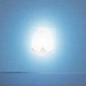 Nattlampa Pabobo LED automatisk, vit
