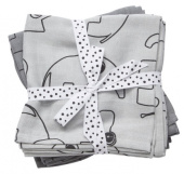 Done by Deer Swaddle Filt Contour Grey, 2-pack