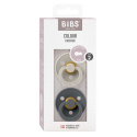 Bibs Napp Colour Latex 2-pack 6-18 mån Sand/Iron