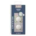 Bibs Napp Supreme Night Silikon 2-pack 6-18 mån Sage/Cloud