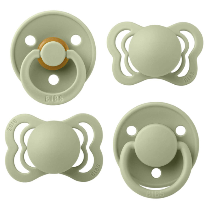 Bibs Colour Startpaket Try Me Sage i gruppen Babytillbehör / Nappar & napphållare hos Köpbarnvagn (BIBS91343)