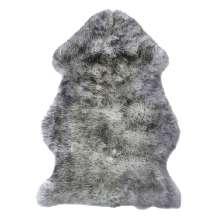 BOZZ Lammskinnsfäll Långhårig Grey Mist