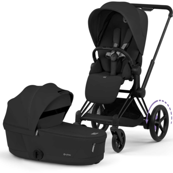 Cybex E-Priam Duovagn Matt Black/Sepia Black i gruppen Barnvagnar / Varumärken / Cybex / Cybex e-Priam hos Köpbarnvagn (CYBE526000053)