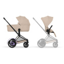 Cybex E-Priam Duovagn Matt Black/Cozy Beige