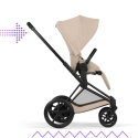 Cybex E-Priam Duovagn Matt Black/Cozy Beige