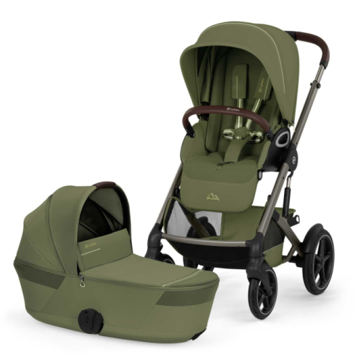 Cybex Talos S Lux Duo med Fold-Cot Moss Green i gruppen Barnvagnar / Varumärken / Cybex / Cybex Talos S Lux hos Köpbarnvagn (CYBE526001739)
