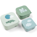 Done By Deer Snack Box Happy Clouds Green 3-pack